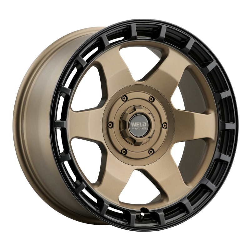 Weld Off-Road Ridge 20x9 - 8x165.1 BP - ET0 - 125.1mm CB - Satin Bronze Wheel (Black Ring)