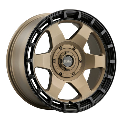 Weld Off-Road Ridge 20x9 - 8x170 BP - ET0 - 125.1mm CB - Satin Bronze Wheel (Black Ring)
