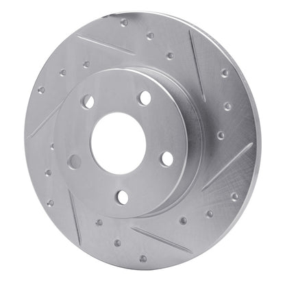 R1 Concepts R1 1984-1987 Pontiac Fiero Rear Right Drilled & Slotted Silver Brake Rotor