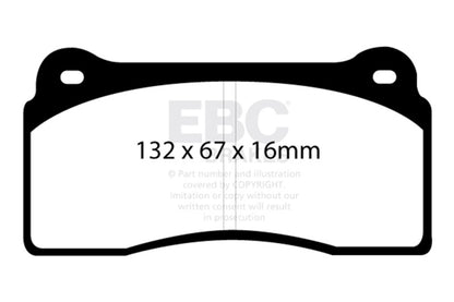 EBC Racing 2017+ Tesla Model 3 (RWD) RP-1 Front Brake Pads