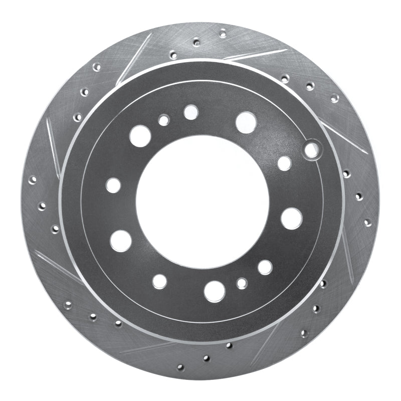 R1 Concepts R1 98-07 Lexus LX470 Rear Left Drilled & Slotted Silver Brake Rotor