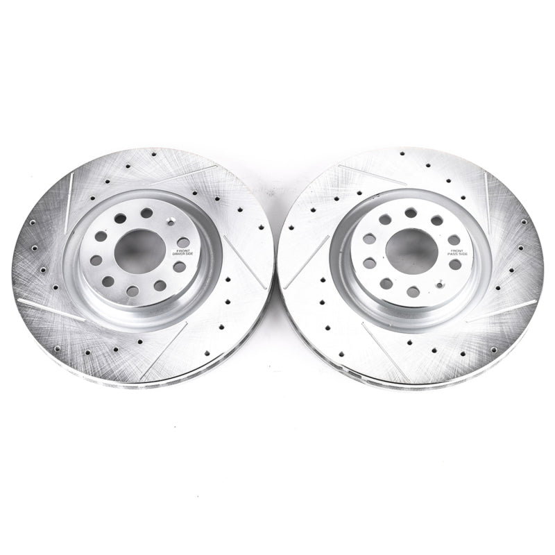 PowerStop Power Stop 15-18 Audi S3 Front Evolution Drilled & Slotted Rotors - Pair