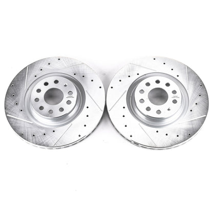 PowerStop Power Stop 15-18 Audi S3 Front Evolution Drilled & Slotted Rotors - Pair