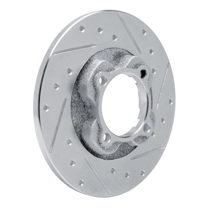 R1 Concepts R1 81-85 Mazda GLC Front Right Drilled & Slotted Silver Brake Rotor