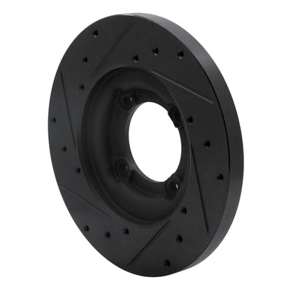R1 Concepts R1 82-84 Mazda B2000 Front Right Drilled & Slotted Black Brake Rotor