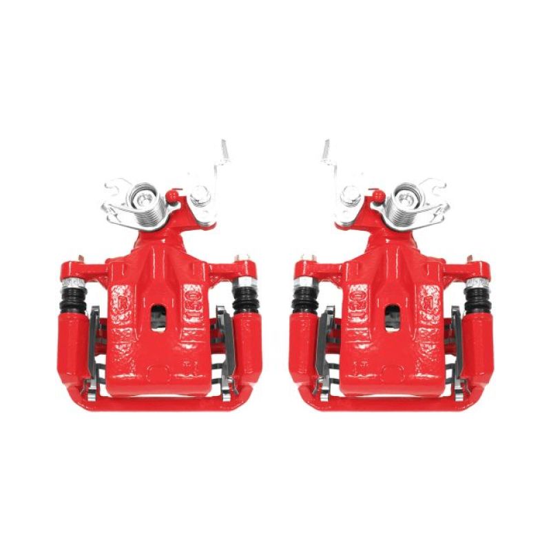 PowerStop Power Stop 06-12 Ford Fusion Rear Red Calipers w/Brackets - Pair