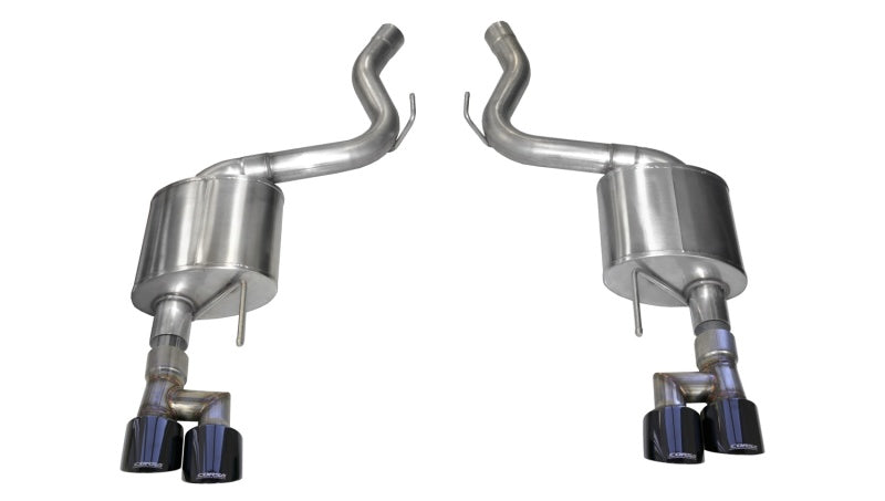 CORSA Performance Corsa 18-23 Ford Mustang 5.0L V8 3in Sport Axle-Back Dual Rear Exit w/ 4in Black PVD Pro-Series Tips