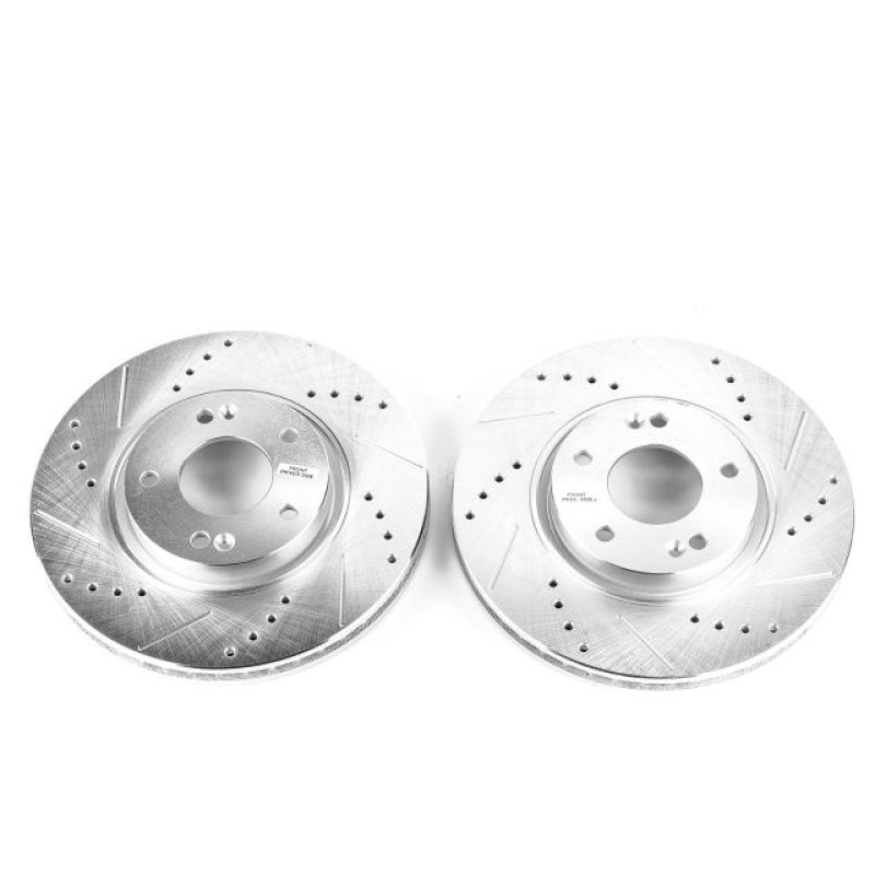PowerStop Power Stop 06-15 Hyundai Sonata Front Evolution Drilled & Slotted Rotors - Pair