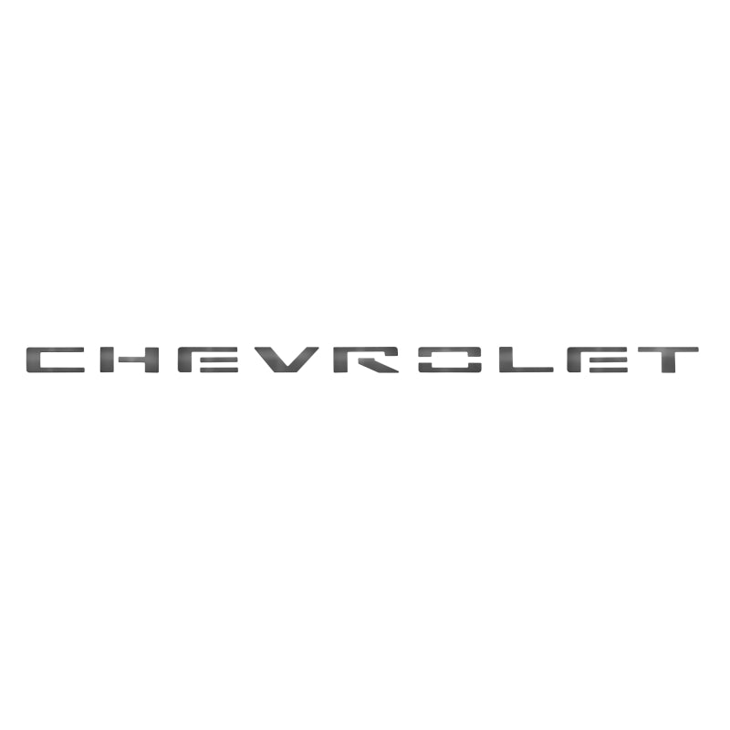 Putco 19-20 Chevy Silverado LD - Grille Letters - Black Platinum Chevrolet Letters