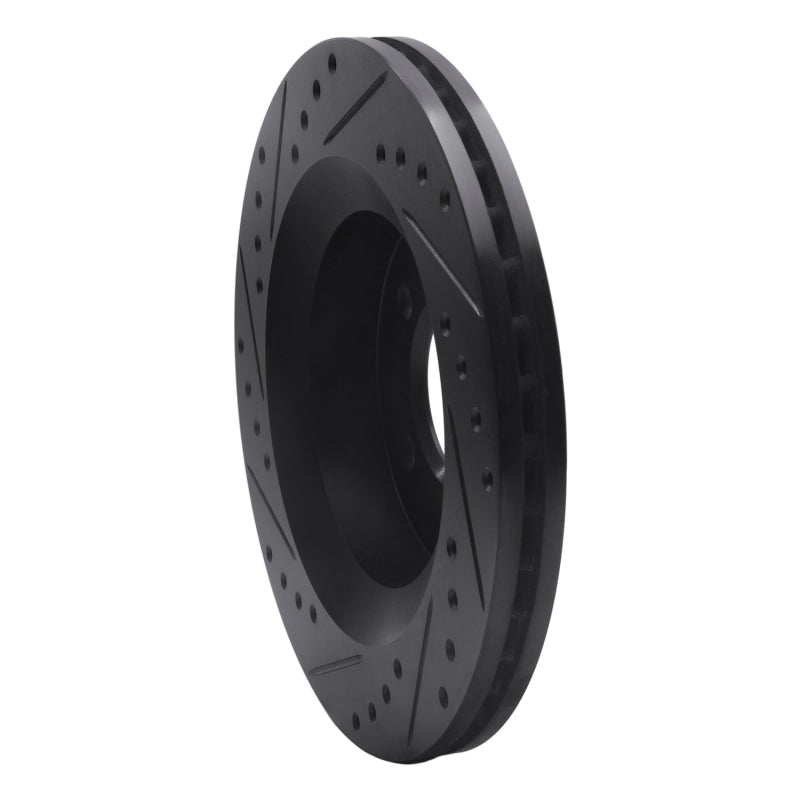 R1 Concepts R1 99-04 Chrysler 300M Front Right Drilled & Slotted Black Brake Rotor