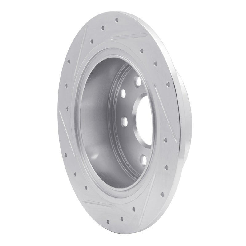 R1 Concepts R1 02-25 Nissan Maxima Rear Right Drilled & Slotted Silver Brake Rotor