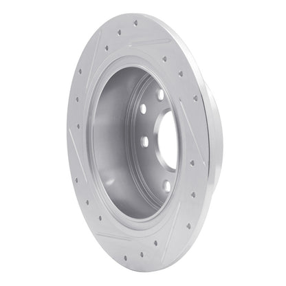 R1 Concepts R1 02-25 Nissan Maxima Rear Right Drilled & Slotted Silver Brake Rotor