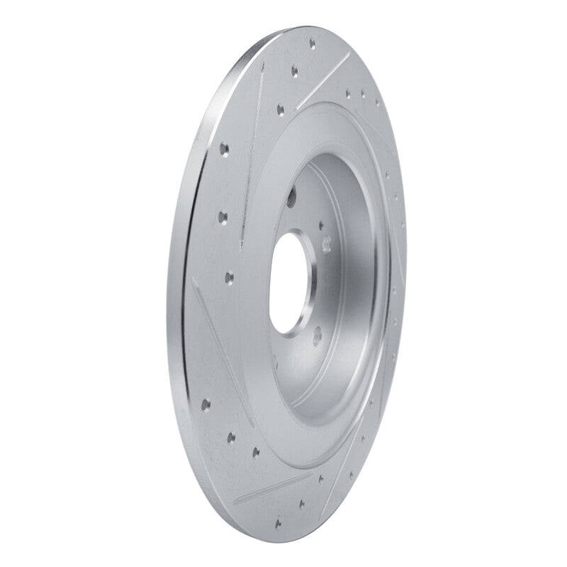 R1 Concepts R1 2021-2025 Acura TLX Rear Right Drilled & Slotted Silver Brake Rotor