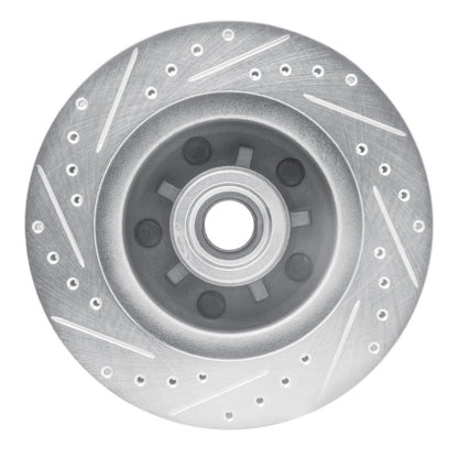 R1 Concepts R1 1969-1996 Buick Estate Wagon Front Right Drilled & Slotted Silver Brake Rotor