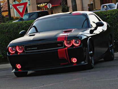 ORACLE Lighting Oracle 08-14 Dodge Challenger LED Projector Headlight Halo Kit - Red