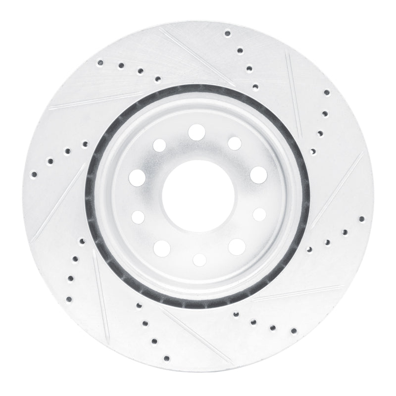R1 Concepts R1 22-25 Jeep Grand Cherokee Front Left Drilled & Slotted Silver Brake Rotor
