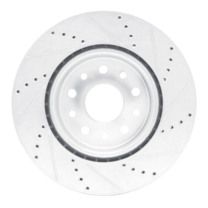 R1 Concepts R1 22-25 Jeep Grand Cherokee Front Left Drilled & Slotted Silver Brake Rotor