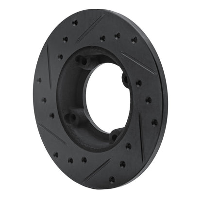 R1 Concepts R1 85-94 Chevrolet Sprint Front Right Drilled & Slotted Black Brake Rotor