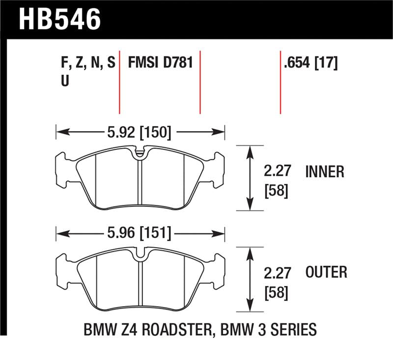 Hawk Performance Hawk HP+ Street Brake Pads