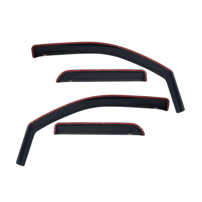 Westin 2014-2018 Chevy Silverado 1500 Dbl Cab In-Channel Wind Deflector 4pc - Smoke