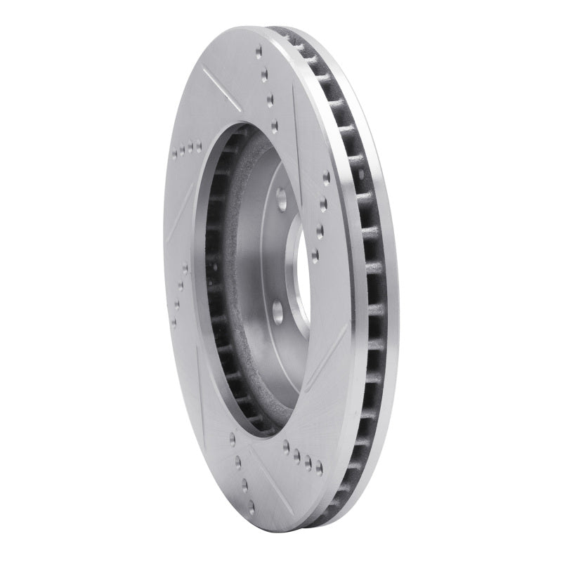 R1 Concepts R1 07-17 Dodge CALIBER Front Left Drilled & Slotted Silver Brake Rotor