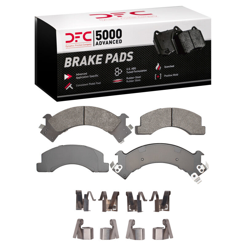DFC 88-97 Chevrolet W4500 TILTMASTER (w/Frt Rotors) Front 5000 Adv Semi Metallic Pads & Hardware Kit