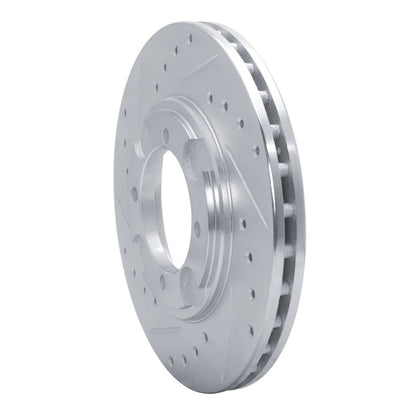 R1 Concepts R1 92-98 Hyundai TIBURON Front Left Drilled & Slotted Silver Brake Rotor