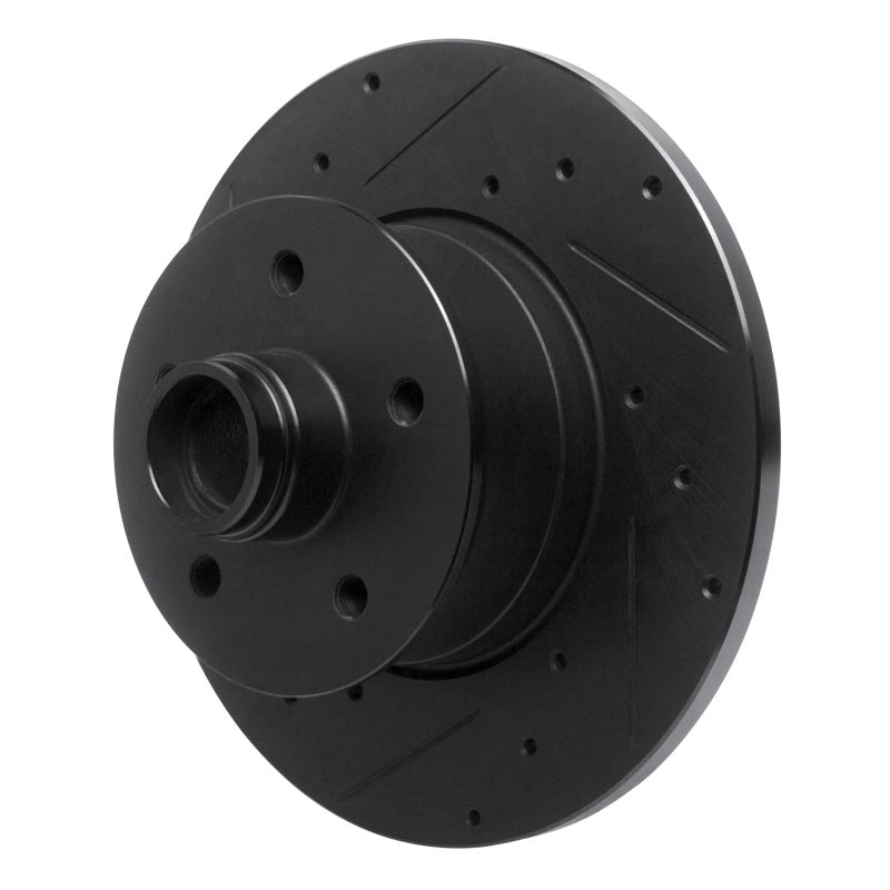 R1 Concepts R1 79-85 Volkswagen Vanagon Front Left Drilled & Slotted Black Brake Rotor