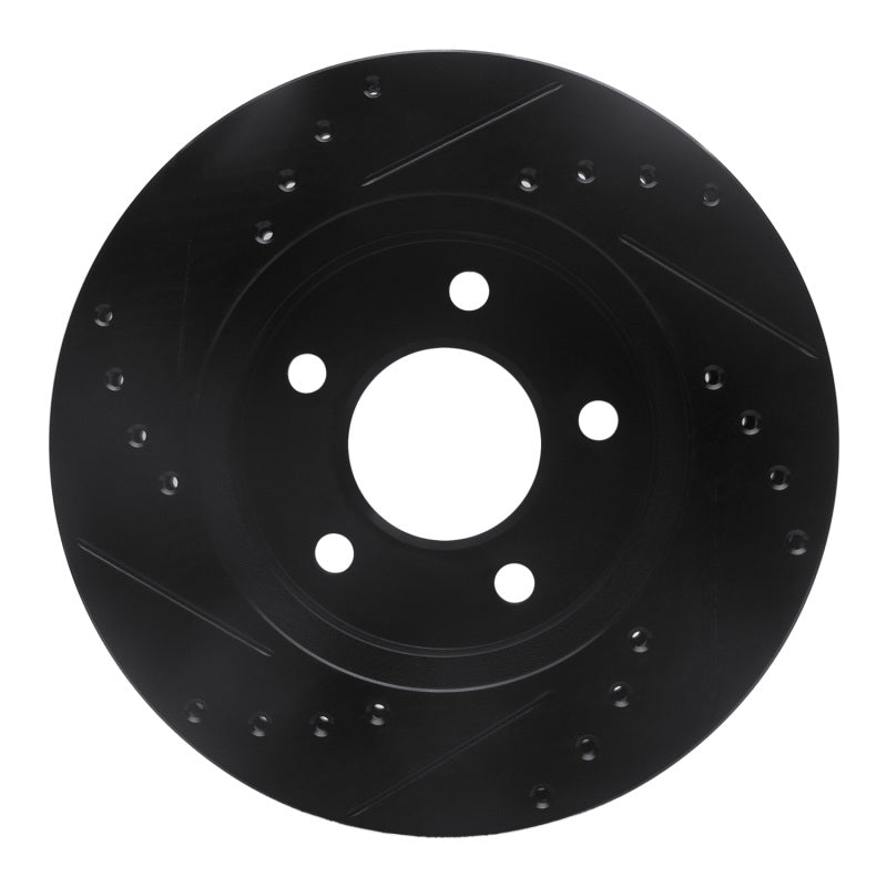 R1 Concepts R1 01-07 Buick Rendezvous Front Right Drilled & Slotted Black Brake Rotor