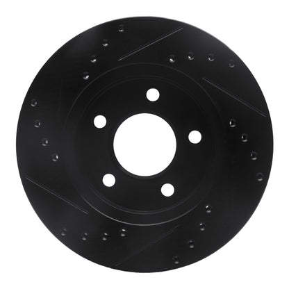 R1 Concepts R1 01-07 Buick Rendezvous Front Right Drilled & Slotted Black Brake Rotor