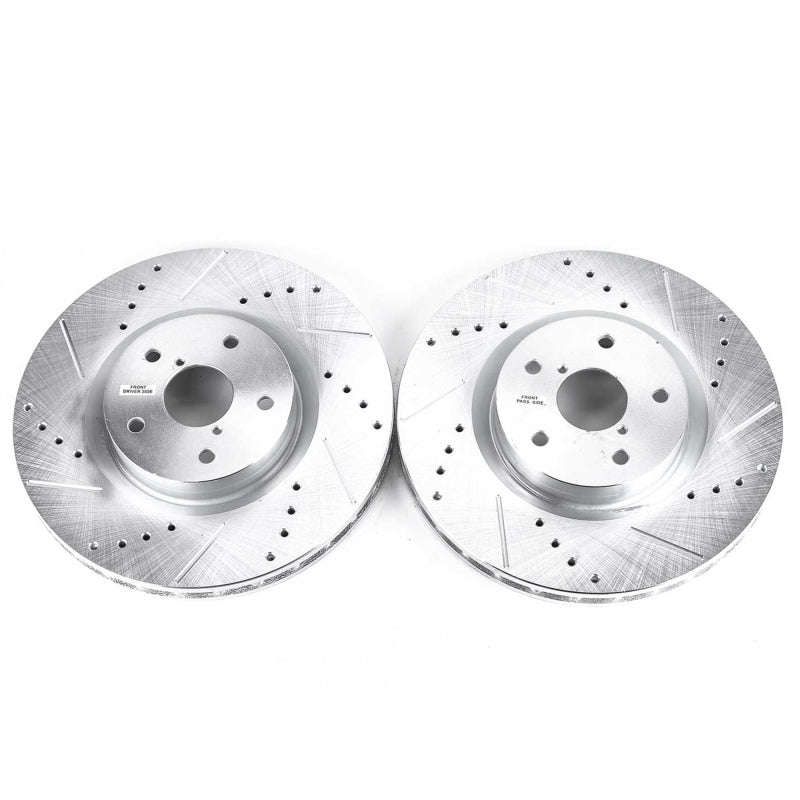 PowerStop Power Stop 05-14 Subaru Impreza Front Evolution Drilled & Slotted Rotors - Pair