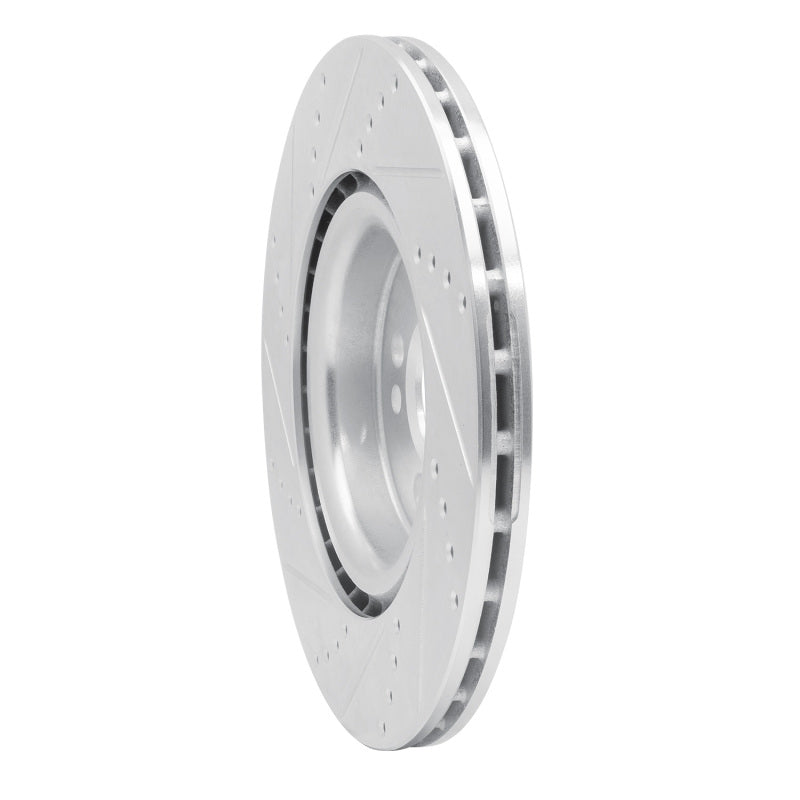 R1 Concepts R1 09-14 Mini Cooper Clubman Front Right Drilled & Slotted Silver Brake Rotor