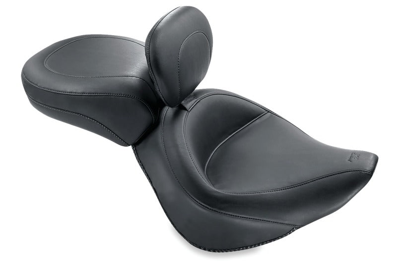 Mustang Motorcycle Mustang 00-15 Harley Softail Standard Rear Tire Wide Touring Recessed Passenger Seat - Black
