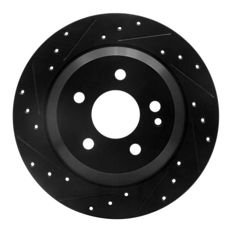 R1 Concepts R1 16-23 Mercedes-Benz Metris Rear Left Drilled & Slotted Black Brake Rotor