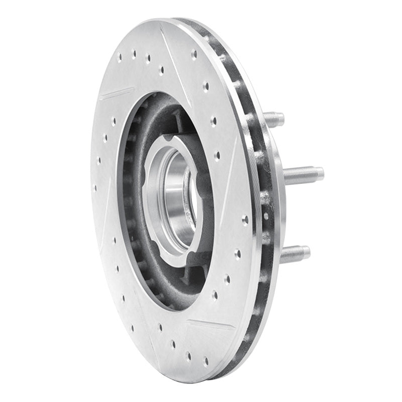 R1 Concepts R1 1990-1994 Ford Ranger (USA/Canada) Front Left Drilled & Slotted Silver Brake Rotor