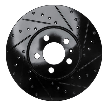 R1 Concepts R1 98-18 Audi A1 (Mexico) Front Right Drilled & Slotted Black Brake Rotor
