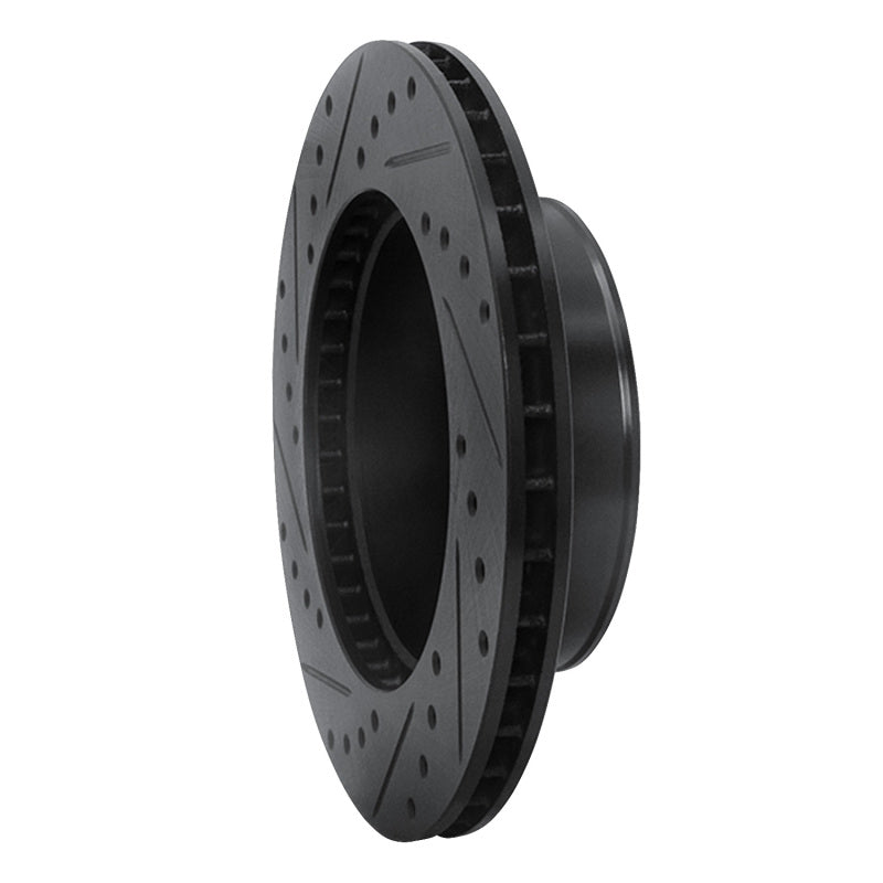 R1 Concepts R1 95-04 Toyota 4Runner Front Right Drilled & Slotted Black Brake Rotor