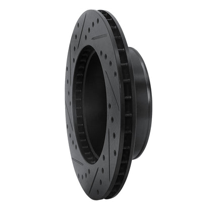 R1 Concepts R1 95-04 Toyota 4Runner Front Right Drilled & Slotted Black Brake Rotor