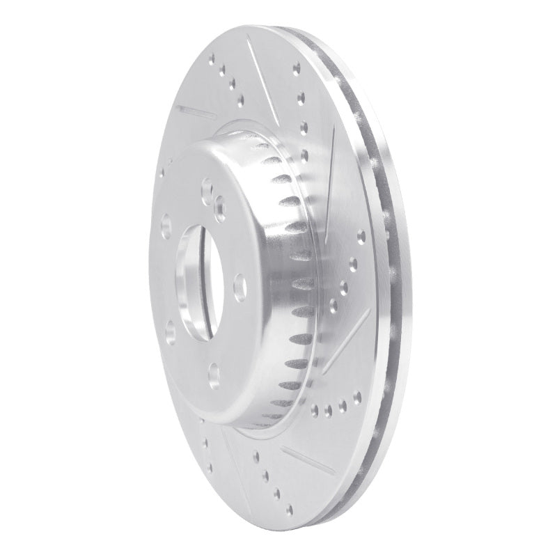R1 Concepts R1 15-23 Mercedes-Benz C300 Coupe & Convertible Rear Right Drilled & Slotted Silver Brake Rotor