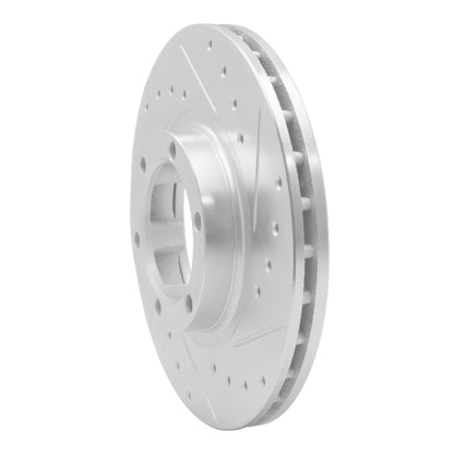 R1 Concepts R1 07-11 Audi S6 Rear Right Drilled & Slotted Silver Brake Rotor