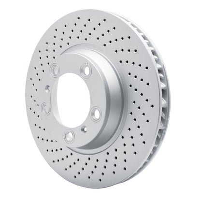 DFC 99-23 Porsche 718 Cayman Left Front Drilled Hi-Carbon Alloy Geomet Coated Rotor
