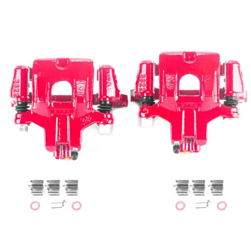 PowerStop Power Stop 00-04 Toyota Avalon Rear Red Calipers w/Brackets - Pair