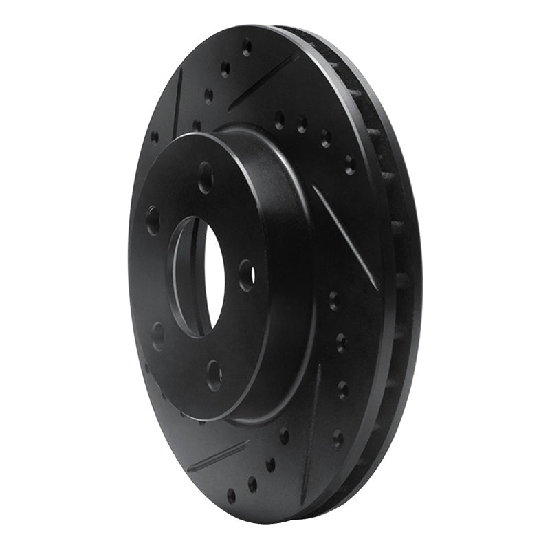 R1 Concepts R1 85-91 Buick Skylark Front Left Drilled & Slotted Black Brake Rotor