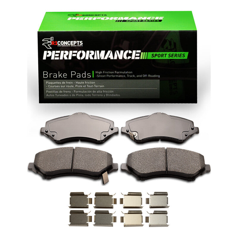 R1 Concepts R1 2007-2018 Chrysler Town & Country Front R1 Performance Sport Pads & Hardware Kit