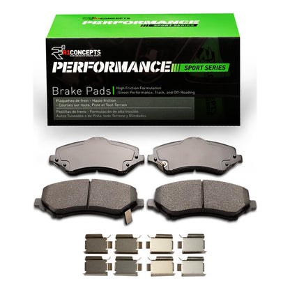 R1 Concepts R1 2007-2018 Chrysler Town & Country Front R1 Performance Sport Pads & Hardware Kit