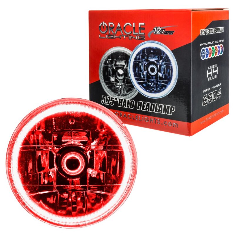 ORACLE Lighting Oracle Pre-Installed Lights 5.75 IN. Sealed Beam - Red Halo