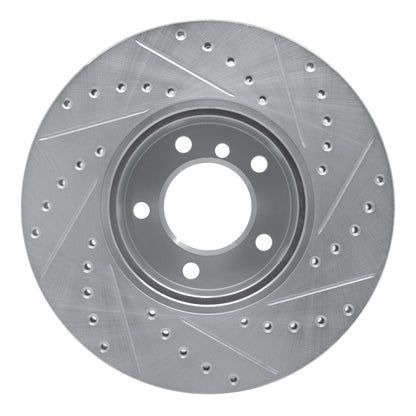 R1 Concepts R1 07-21 BMW 228I xDrive Front Left Drilled & Slotted Silver Brake Rotor