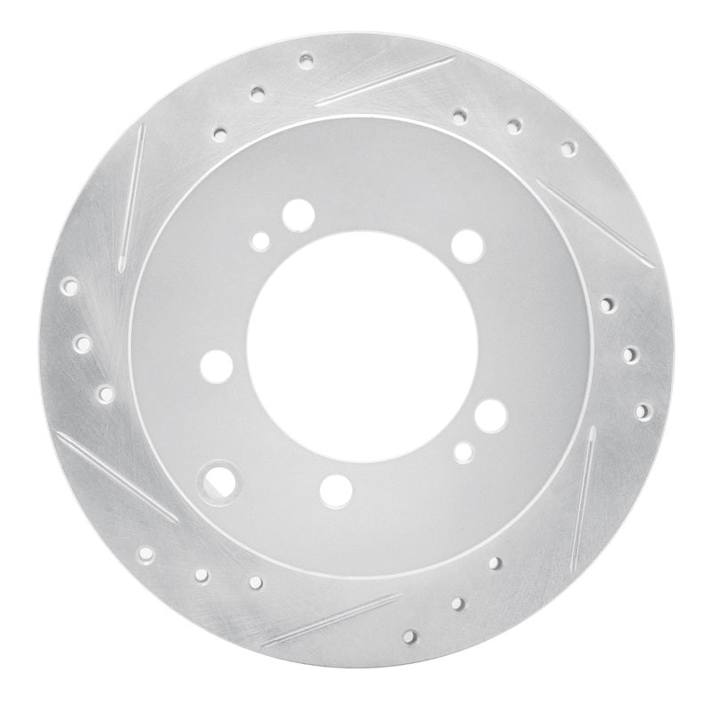R1 Concepts R1 91-99 Dodge STEALTH Rear Left Drilled & Slotted Silver Brake Rotor