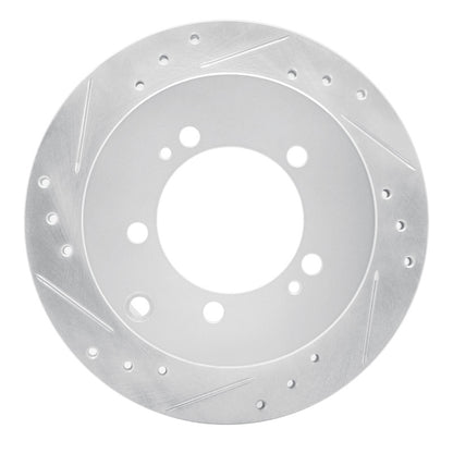R1 Concepts R1 91-99 Dodge STEALTH Rear Left Drilled & Slotted Silver Brake Rotor