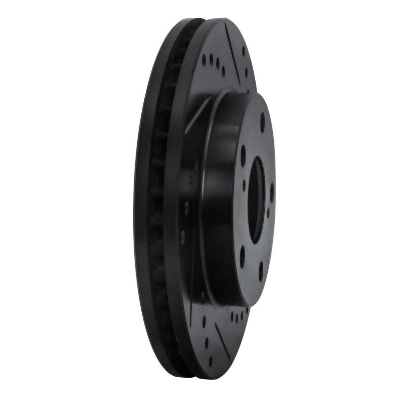 R1 Concepts R1 92-01 Toyota Camry Front Right Drilled & Slotted Black Brake Rotor